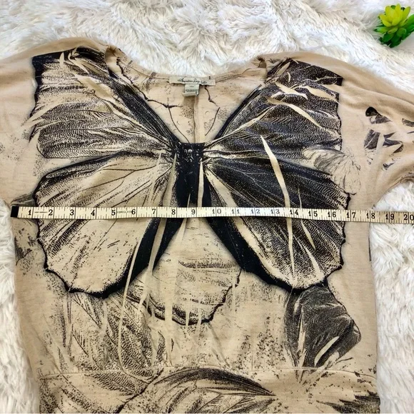American Rag Graphic Butterfly Print Knit Popover Top - Picture 12 of 16